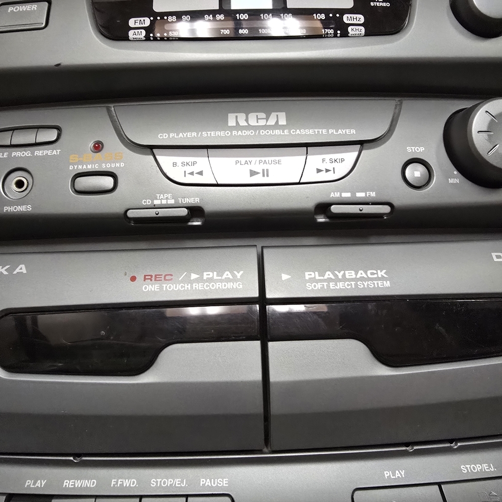 RCA Portable Boom Box Model RP-7954 Am Fm Radio Tape CD player Tested Works - Picture 5 of 11